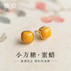 Love 925 silver earrings for women, small square sugar beeswax earrings, Chinese style earrings, jewelry, national style high-end gifts for girlfriends