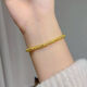 Mengdong Pure Gold 999 Broken Gold Bracelet Gold Coiled Bracelet New Bracelet Valentine's Day Gift Gold Plated - Free Broken Gold - 2.13g
