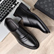 Spring and Autumn New Product Soft Leather Inner High-Height Business Official Casual Leather Shoes Men's Security Professional Baita Breathable Men's Leather Shoes Black Inner High-Height 6190 40
