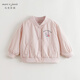 MARC&JANIE Mark Jane boys and girls cute bunny baseball uniform baby loose jacket 2025 autumn new product 551650