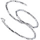 MZMZ platinum men's necklace pt950 platinum chain, versatile and simple accessory, Valentine's Day birthday gift for boyfriend, light luxury model - width 3mm, length 45cm