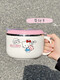 Kachi Muning Hellokitty instant noodle bowl stainless steel double-layer insulated belt lunch box cute lunch box for students and office workers tableware + heat insulation and anti-scalding Hello Kitty 1300ML (free thermal bag)