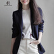 Clotho Rennie brand women's woolen suit jacket women's 2026 spring and autumn new Korean version slim casual one-button suit navy blue M