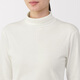 MUJI Women's Thick Cotton High Collar Long Sleeve T-Shirt Tops Bottoming Shirt Women's Style Fall 25 FCD15C5A Off-White M (160/84A)
