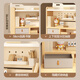 Long Cheng Craftsman Kinderstudiestisch Grundschule Schiebung Hiversbarer Tischstuhl Solid Holz Haushaltsschalter Stuhl Set [Set] 1 Meter