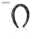AJIDOU Ajidou hair accessories women's plaid non-slip fabric headband women's versatile high skull headband fashionable and versatile red brown 1 piece