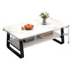 Shanshan wood art coffee table living room household double-layer light luxury coffee table small apartment modern simple small tea table multi-functional sofa side table