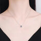 Pt950 platinum imported moissanite necklace 18k rose gold bull head four-claw diamond necklace clavicle single pendant for women 2.9g platinum 50 points + box chain 45cm
