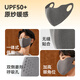 Sun protection and windproof mask made in Tokyo, warm autumn and winter mask, velvet feeling, not stuffy, 3D three-dimensional traceless dark gray