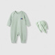 Kordear German velvet baby jumpsuit autumn and winter baby warm base layer newborn hat haze blue 80cm height 73-80cm weight 20-25Jin Jin equals 0.5 kg