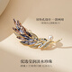 Qlady wheat ear freshwater pearl corsage brooch women's high-end light luxury 2025 new style pin fixed clothing accessories collar pin