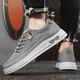 Canvas Herrenschuhe 2025 Neue Sommer atmungsaktiven Freizeitbrettschuhe für Teenager, die nicht rutschende Sport-Trendschuhe grau fahren 40