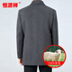 Hengyuanxiang wool woolen winter men's woolen coat for men Men's mid-length windbreaker with removable duck down liner jacket for men 82122 Gray + mid-length removable liner XL 180 size recommended 130-150 Jin Jin equals 0.5 kg