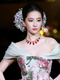 Liu Yifei's same style of baby's breath headdress, Liu Yifei's dinner hair accessory, artificial flower hairpin, castle princess oil painting gift, color widened version on both sides, more exaggerated