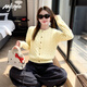 MJ STYLE cable knit sweater cardigan women's 2025 autumn new Korean style small fragrance versatile slim short sweater jacket