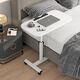 Anluosen bedside computer desk bedroom home pulley movable learning desk table lifting bed lazy desk single bar white 60*40cm