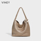 
viney braided bag women's bag large capacity tote bag shoulder bag birthday gift for girlfriend wife [champagne color] high-end practical underarm bag fashion brand commuting versatile casual handbag