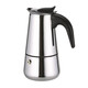 Stainless steel Moka pot household small Italian coffee pot small coffee machine thickened Moka pot set European brand stainless steel Moka pot 4 cups 200ml