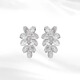 Exquisite imitation zircon flower earrings 2025 new high-end light luxury temperament earrings earrings women's niche design flower earrings 925 silver needle pair jewelry box