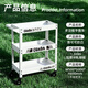 LAOA old A industrial style mobile trolley storage rack trolley three-layer tool trolley cream white LA125303