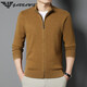 FALAMAONE new men's woolen sweater knitted zipper winter sweater casual jacket outer wear 100% pure wool cardigan men Mituo S 165/80A