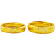 Old temple gold ring, ancient gold, promise you, fingerprint, couple, gold pair ring, wedding, three gold proposal gold ring, men and women, one pair, about 12.88g