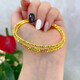 Heart ancient quality broken gold bundi bead bracelet yellow K gold three-circle memory elastic silver bracelet girl 520 gift bundi