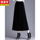 Hengyuanxiang black velvet skirt for women spring and autumn 2025 new large size small gold velvet skirt a-line skirt mid-length black M recommended 95-104 Jin Jin equals 0.5 kg