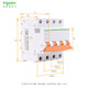 Schneider E9 interrupteur à air EA9AN4D40 4P D type 40A petit disjoncteur domestique 40A 4p