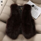 Yinshi Grape Purple 2025 new style imitation fox fur imitation fur vest short vest for women high-end light luxury model slim large size black S