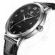 
TIAN WANG watch business casual fashion belt Roman dial date display quartz watch men's watch women's face couple's watch gift black disc black strap men's watch GS3886S/D-B-A