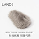 Lannuo plush hair clip for women 2025 new high-end side forehead bangs clip back of the head autumn and winter plush hair clip gray
