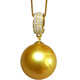 Keshan quality gold bead pendant natural color seawater gold bead pearl necklace 15-16mm18 gold bead pendant 1616mm