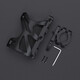 Complete motorcycle water cup holder bumper water bottle cup holder electric vehicle bicycle water cup holder scooter water with water cup holder free tool (black)