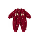 INSBOBOINSbobo baby clothes 2025 new infant winter jumpsuit female baby outing clothes autumn and winter dress red 66cm