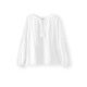 Semir long-sleeved shirt women's tassel embroidered bohemian style 2025 autumn white loose-sleeved shirt 10A525105001