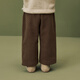 Minibala baby girl's trousers, skin-friendly and warm, velvet lined, straight-cut trousers, 2025 winter new style, light khaki 50311 100