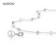 AJIDOU Ajidou Necklace Starry Gypsophila Pearl Clavicle Chain Star Same Style French Irregular Sweater Chain Chinese Valentine's Day Gift