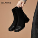 Daphne short boots for women 2025 new autumn and winter French high-heeled slim boots with temperament and versatile Martin boots for women black 37