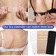 Underwear extension buckle elastic elastic bra adjustment lengthened underwear back buckle bra extension buckle three rows three buckles 12PCS black skin white apricot 1 each pearlescent bag