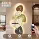 Beautiful and pure light luxury stone running entrance decorative painting entrance door mural 2025 new nine fish advanced induction hanging painting Z7205-Shilai running 40*80 ordinary model crystal porcelain anti-scratch without light model frameless crystal porcelain anti-scratch picture + simulated DIY green plants + hydroponic vases