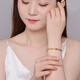 Chinese pure gold jewelry, aperture push-pull bracelet, jewelry bracelet, true love for life, price is about 25g, birthday gift