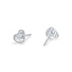 Mengjinyuan Platinum Earrings Crushed Ice Heart Diamond Earrings PT950 Platinum as a Birthday Gift for Girlfriend, Weight Approximately 1.35g