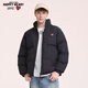 Charles Heart and Wang Churan Same Style Men and Women Couples Same Style Winter Thickened Cotton Clothes Bread Clothes Black M