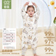 Andan infant bamboo cotton gauze sleeping bag light core Dupont cotton winter quilted children's long-sleeved split-leg sleeping bag anti-kicking quilt thin quilted-Zhuyuan Panda M size (recommended height 80-90cm)