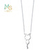 Chow Sang Sang birthday gift Pt950 platinum kitten pendant platinum necklace 86716N price 45 cm