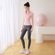LULULOMDDW2025 new yoga wear women's tops long-sleeved running morning run Pilates training sports zipper jacket dark gray shaping pants S