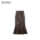 Snidel2025 Herbst und Winter Neues Produkt elegantes und vielseitiges hoher Taille Slim Back Squat Fish Heckrock SWFS254127 Schwarz S (0)