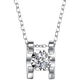 Pt950 platinum imported moissanite necklace 18k rose gold bull head four-claw diamond necklace clavicle single pendant for women 2.9g platinum 50 points + box chain 45cm