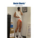 Uncle Shorts Sexy Mesh Thong Men's Underwear Low Waist Butt Lifting Quick Drying Fluorescent Orange Briefs Fluorescent Orange M